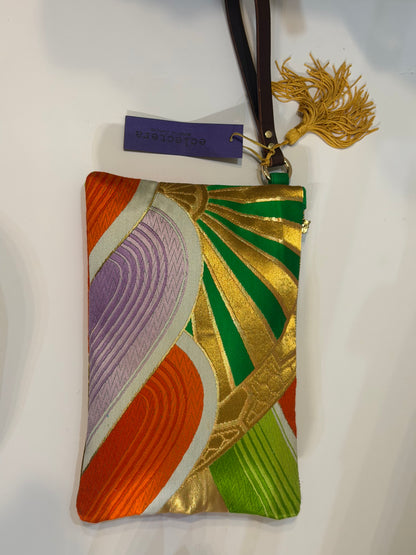 Obi Large Clutch Bag by Eclectera- yellow, green orange
