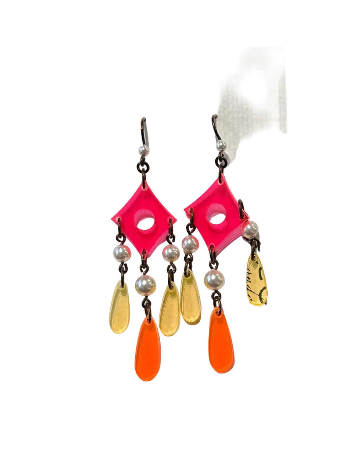 Ada Earrings by eclectera - Tri-pearl & recycled acrylic