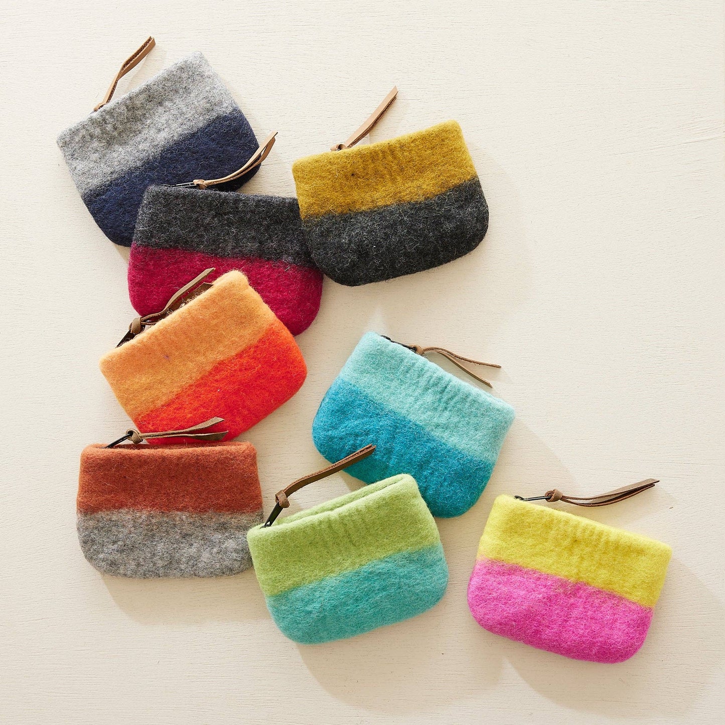 AURA QUE - LILA Two Tone Felt Purse