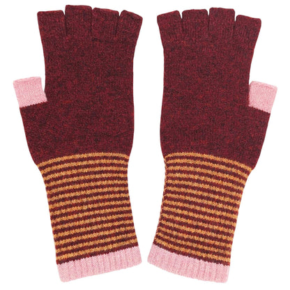 Women's Lambswool Fingerless Gloves - by Catherine Tough