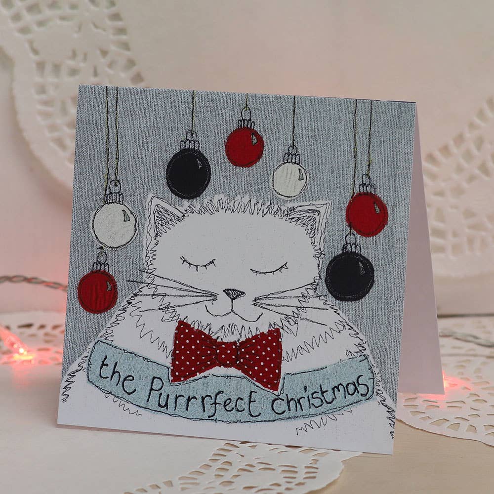 Christmas cards - Purrrrfect Christmas - Pack of 5 - by Poppy Treffry