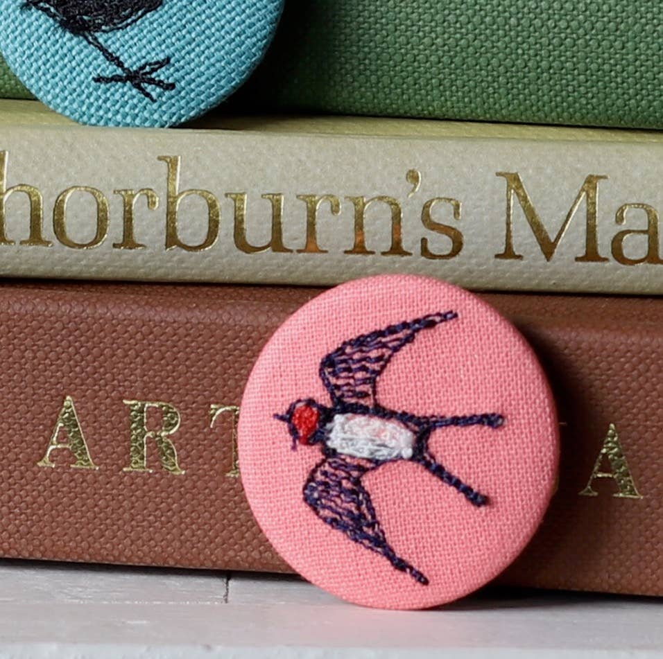 Pretty Swallow Brooch - by Poppy Treffry