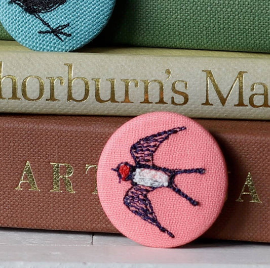Pretty Swallow Brooch - by Poppy Treffry