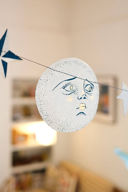 Man on the Moon Sewn Garland - by East End Press