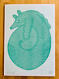 Sausage Roll - A3 Riso Print - by Strangford