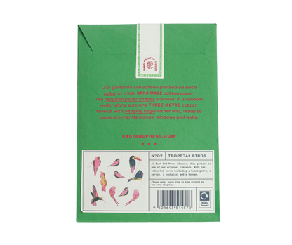 Tropical Birds Sewn Garland - by East End Press