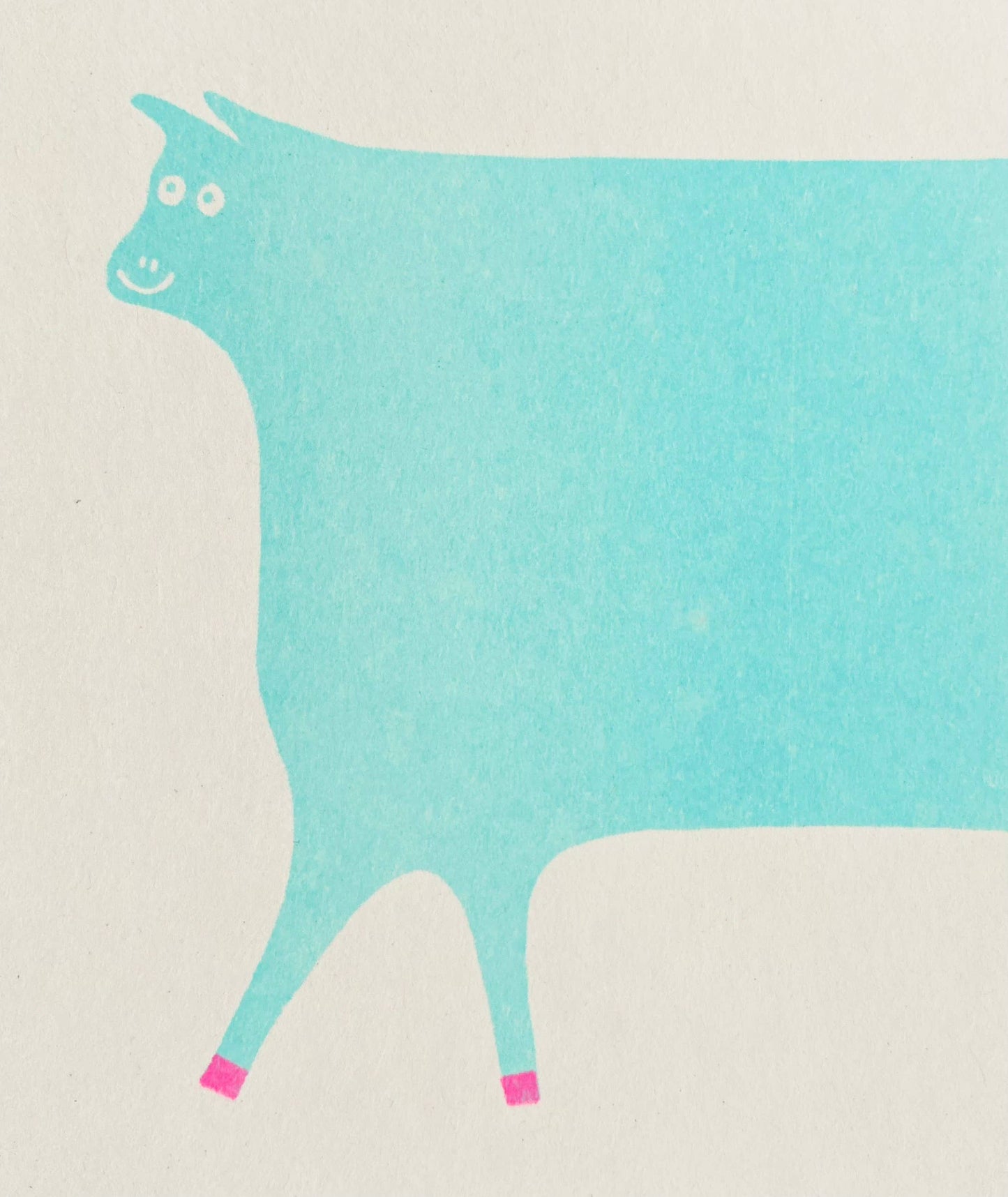 Riso Greetings Card - Cow - by Strangford