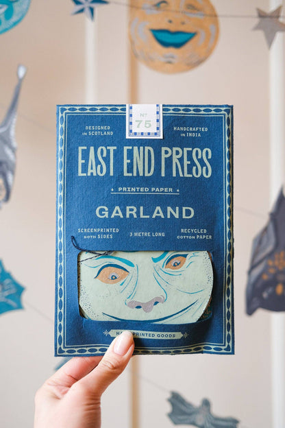 Man on the Moon Sewn Garland - by East End Press