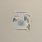 Silver seaglass hoops (Medium - Blue)