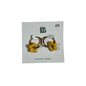 Yellow Ceramic Flower Hoop Earrings by Lili Toth