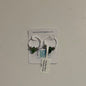 Silver seaglass hoops (Large - Green Seaglass with silver beads) by Severina Seaglass