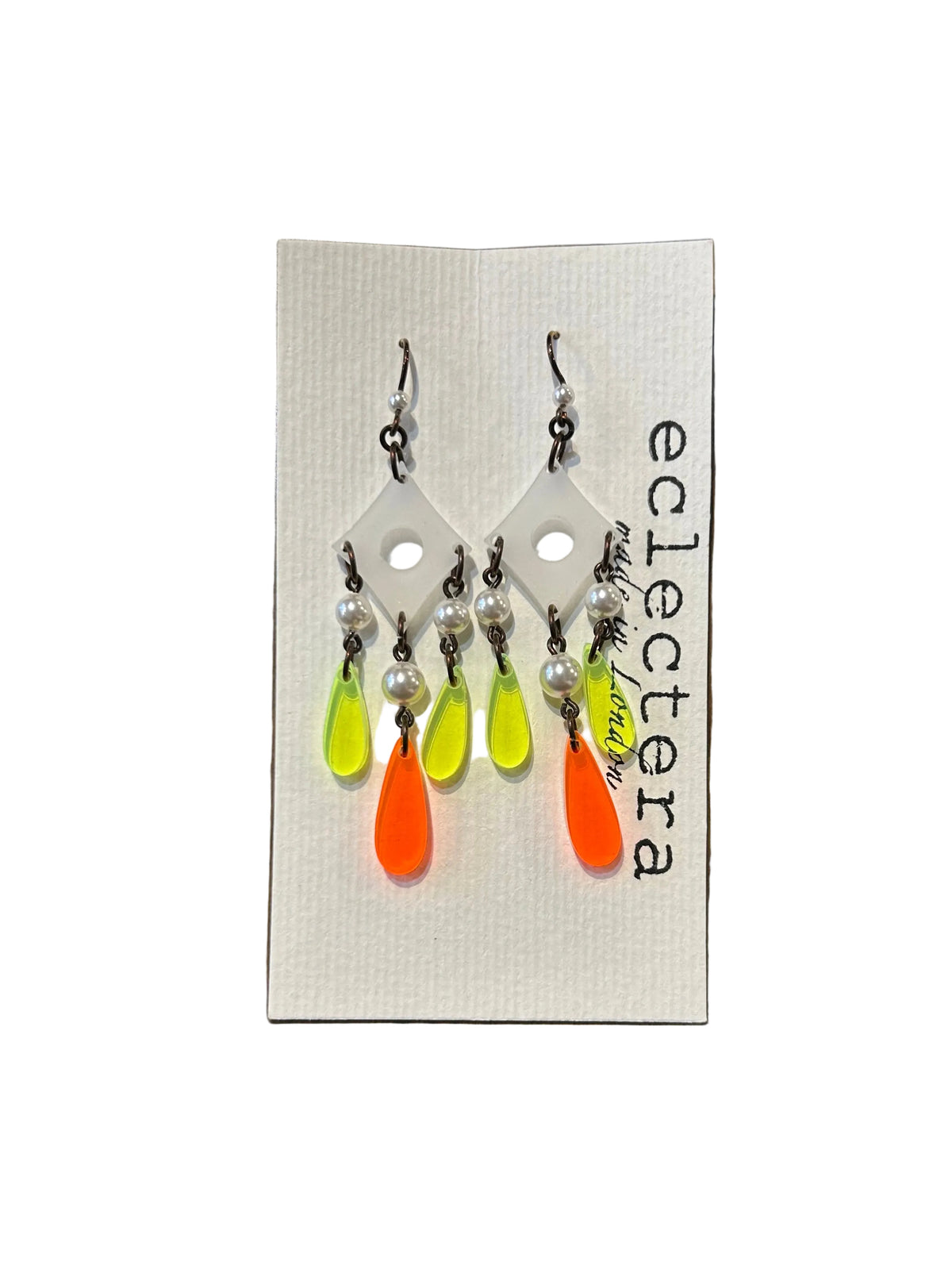 Ada Earrings by eclectera - Tri-pearl & recycled acrylic