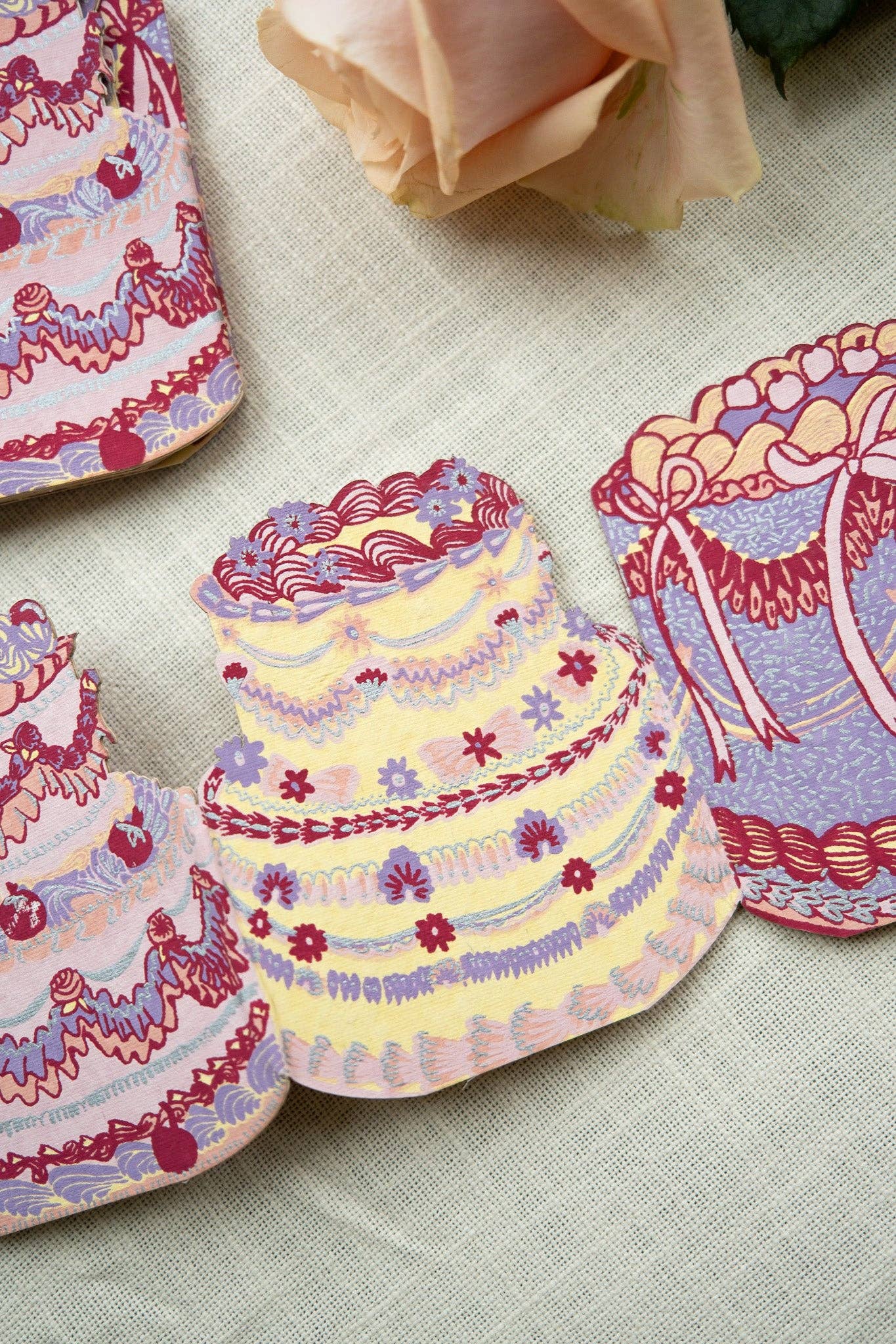 Birthday Cake Concertina Greeting Card - by East End Press