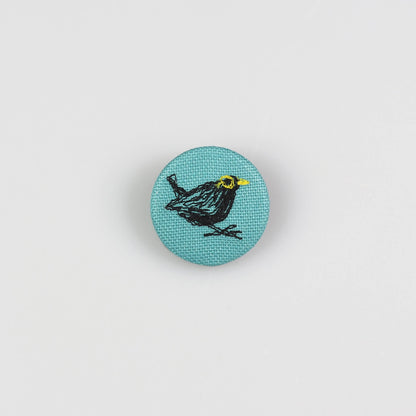 Blackbird - pretty brooch - by Poppy Treffry
