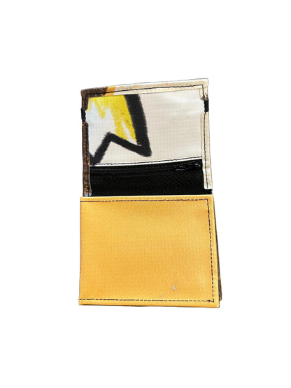 Lompakko Bann Upcycled Wallet Brown/Yellow - by NUKAK