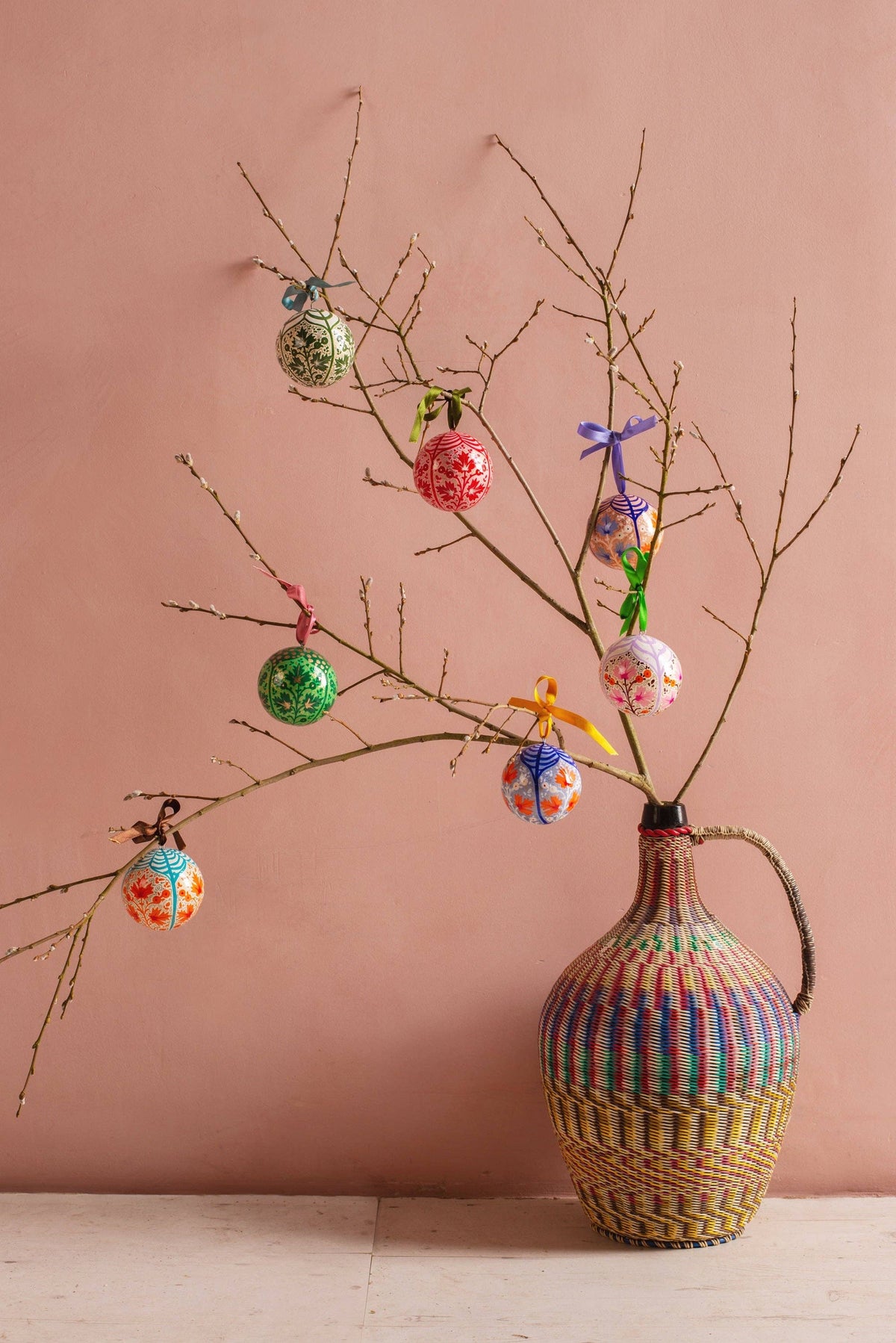 Daisy Snow - Cream & Teal Kashmiri Bauble