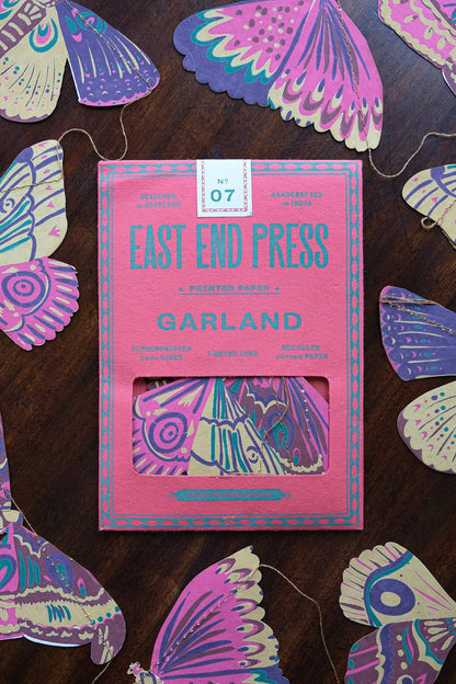 Colourful Butterflies Sewn Garland - by East End Press