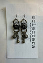 Afghan Earrings by eclectera -Flower disk