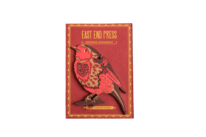 East End Press - UK/EU: Robin Wooden Ornament