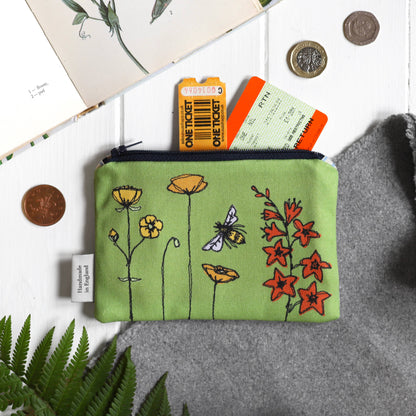 Poppy Treffry - Spring flowers - medium coin purse