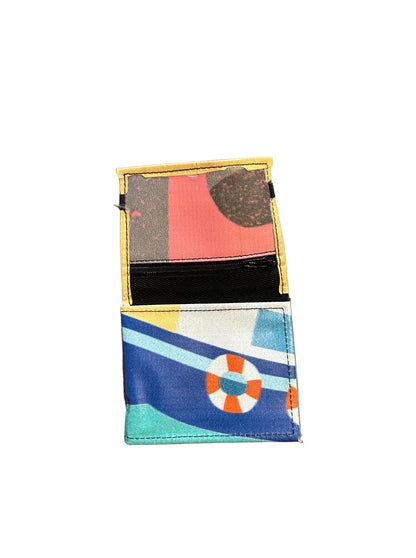 Lompakko Bann Upcycled Wallet Yellow/Blue- by NUKAK