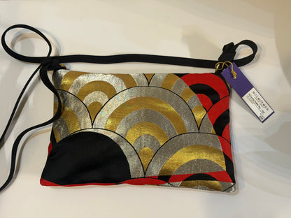 Obi Large Evening Bag by Eclectera –Black, Red, Metallic