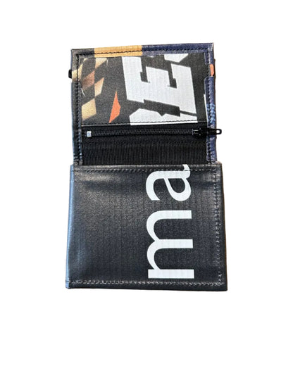 Lompakko Bann Upcycled Wallet Clock Print - by NUKAK
