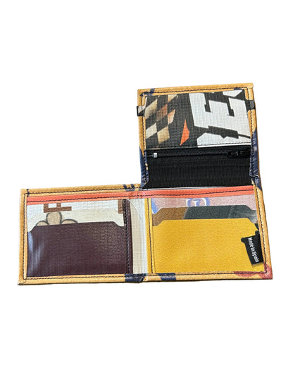 Lompakko Bann Upcycled Wallet Clock Print - by NUKAK