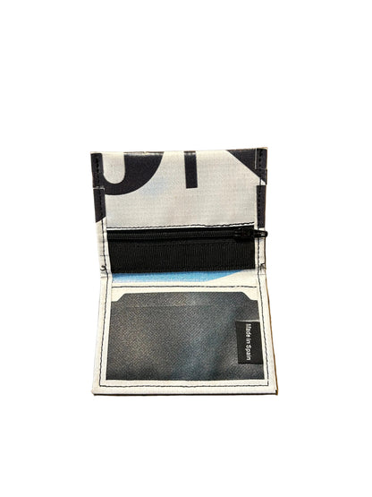 Micro Bann Upcycled Card Holder White\Black lettering- by NUKAK
