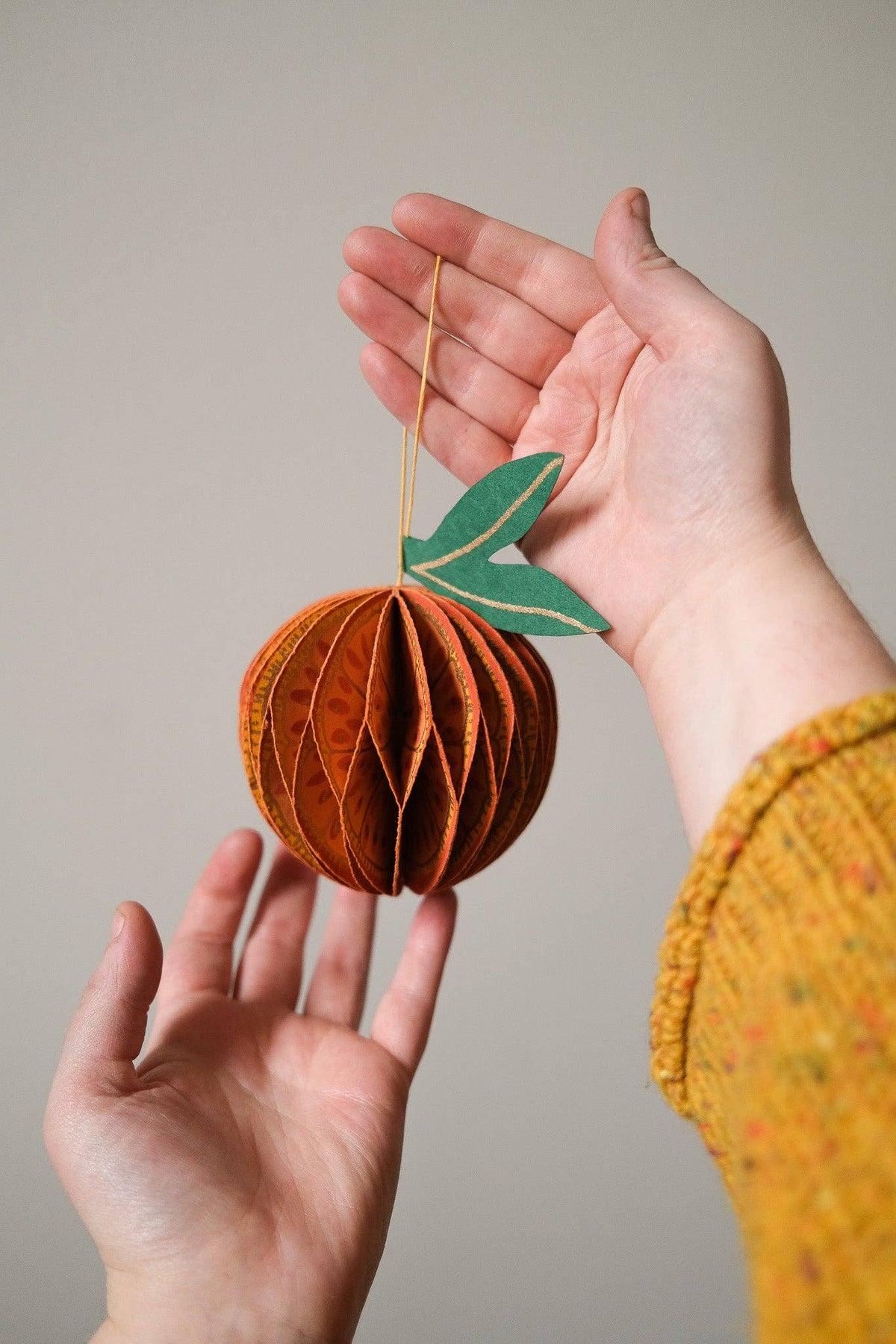 East End Press - UK/EU: Orange Honeycomb Ornament