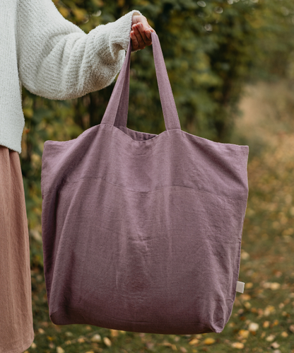 Large Linen Tote Bag - by OMOM