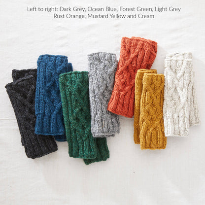 AURA QUE - RAJA Cable Knit Wool Lined Wristwarmer Gloves