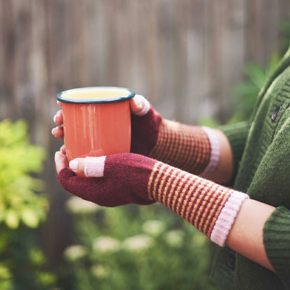 Women's Lambswool Fingerless Gloves - by Catherine Tough