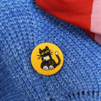 Pretty Cat Brooch - by Poppy Treffry