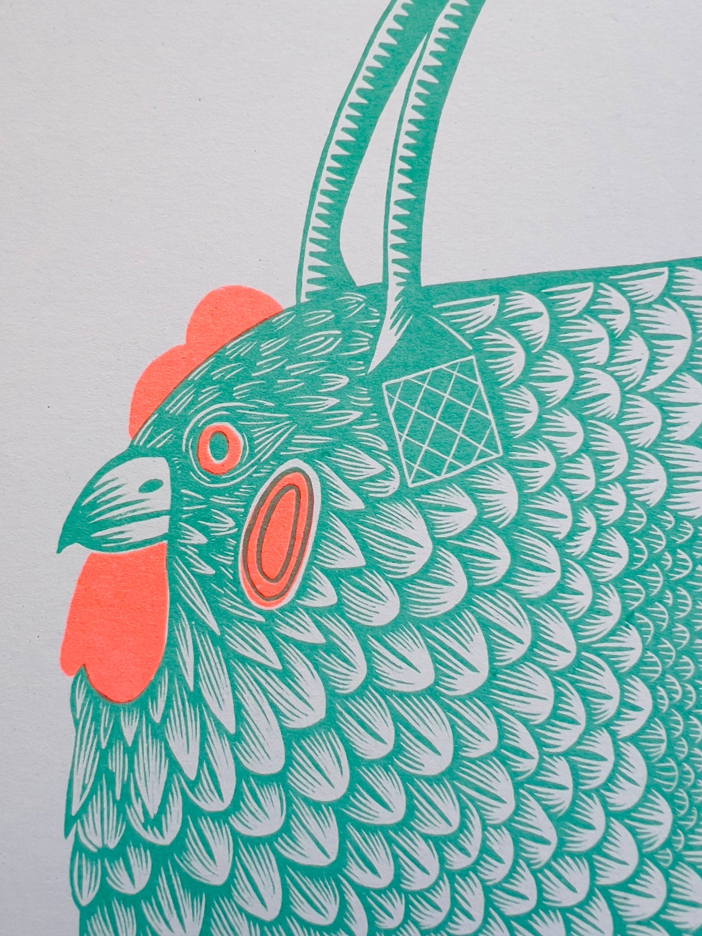 Chicken Bag - A4 Size Print - by Strangford