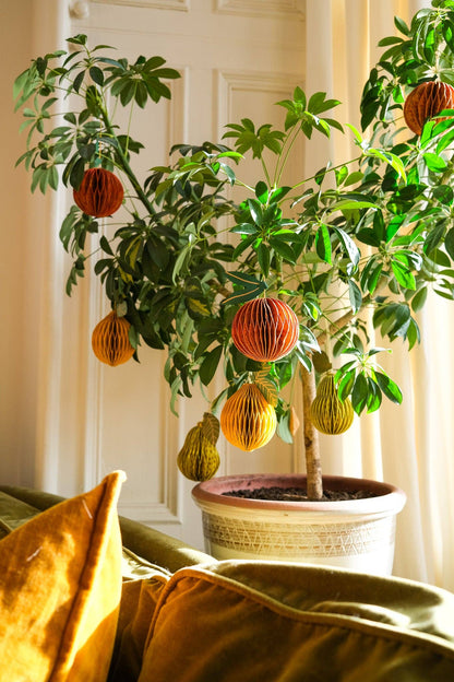 East End Press - UK/EU: Orange Honeycomb Ornament