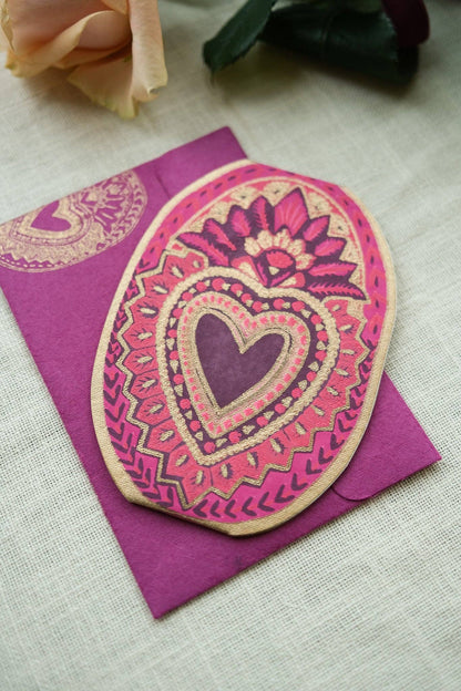 Heart of Feathers Greeting Card - by East End Press