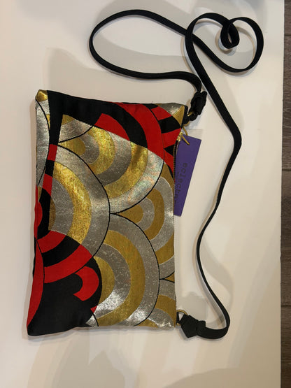 Obi Large Evening Bag by Eclectera –Black, Red, Metallic