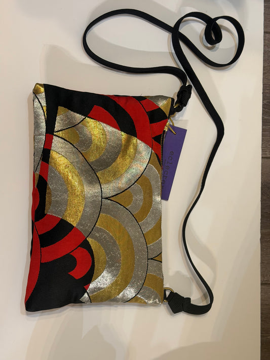 Obi Large Evening Bag by Eclectera –Black, Red, Metallic