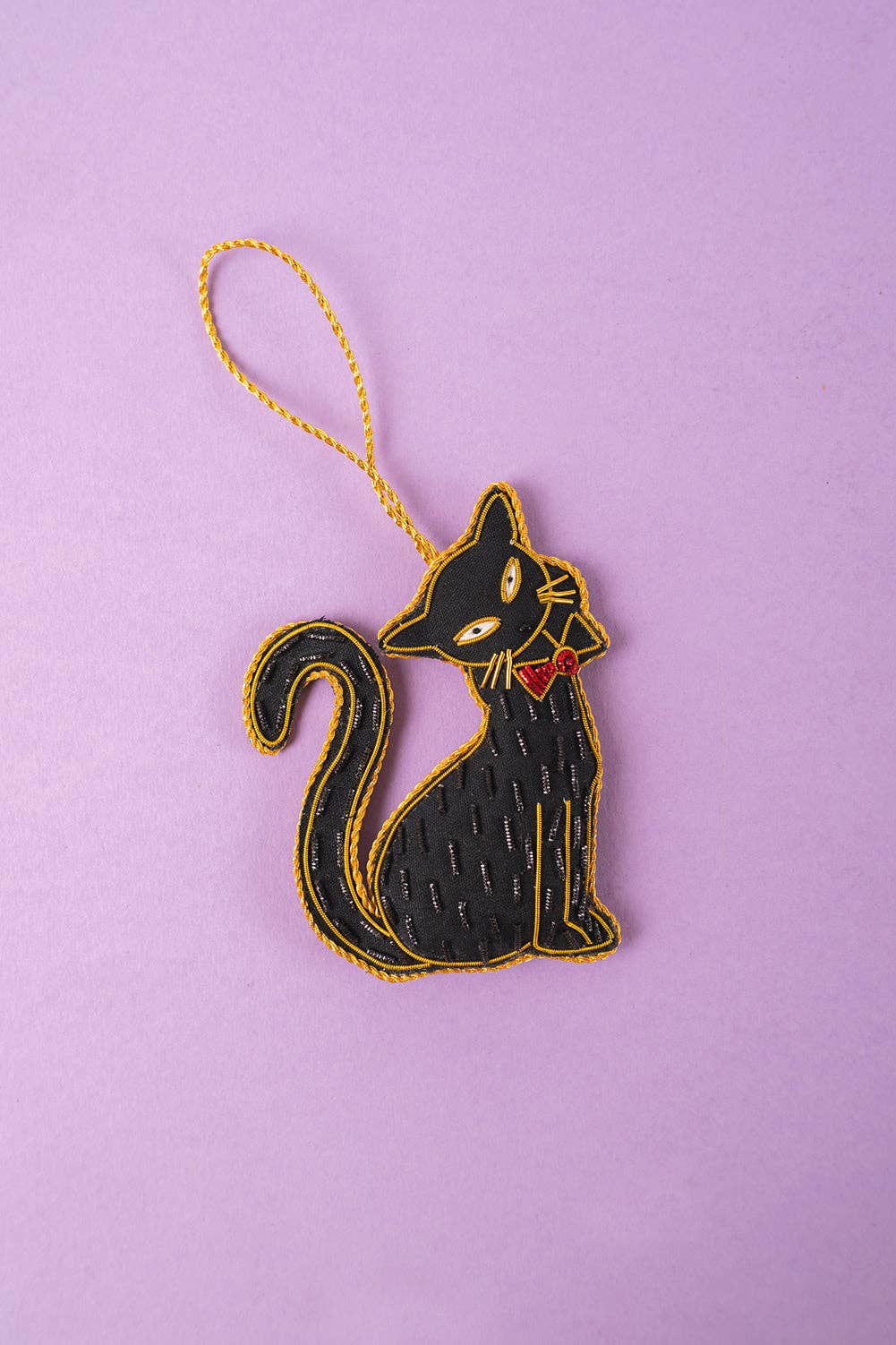 Daisy Snow - Fancy Black Cat Decoration (Virgin Plastic Free)