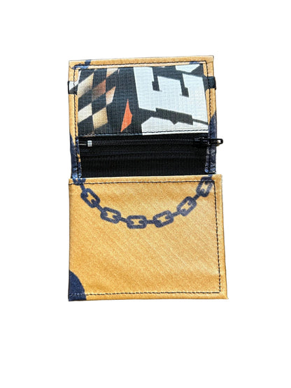 Lompakko Bann Upcycled Wallet Navy/Yellow- by NUKAK