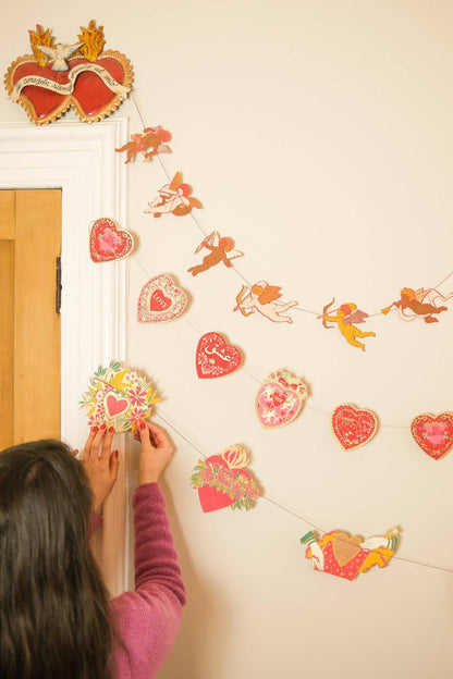 Hearts Sewn Garland - by East End Press