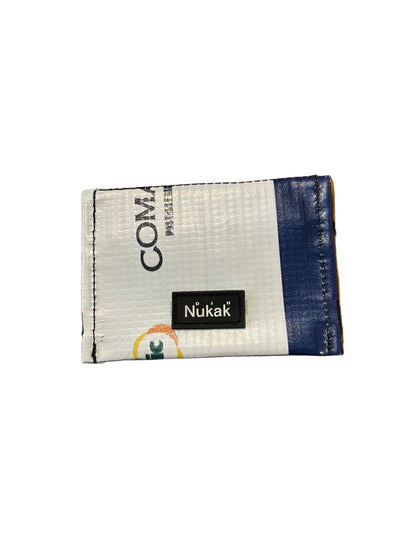 Micro Bann Upcycled Card Holder White/Blue- by NUKAK