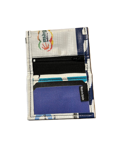 Micro Bann Upcycled Card Holder White/Blue- by NUKAK