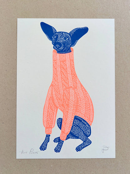 Knit Picker - A4 Size Print - by Strangford