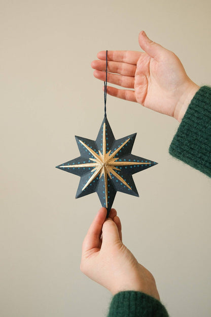East End Press - UK/EU: Twinkling Star Screen-Printed Board Decoration