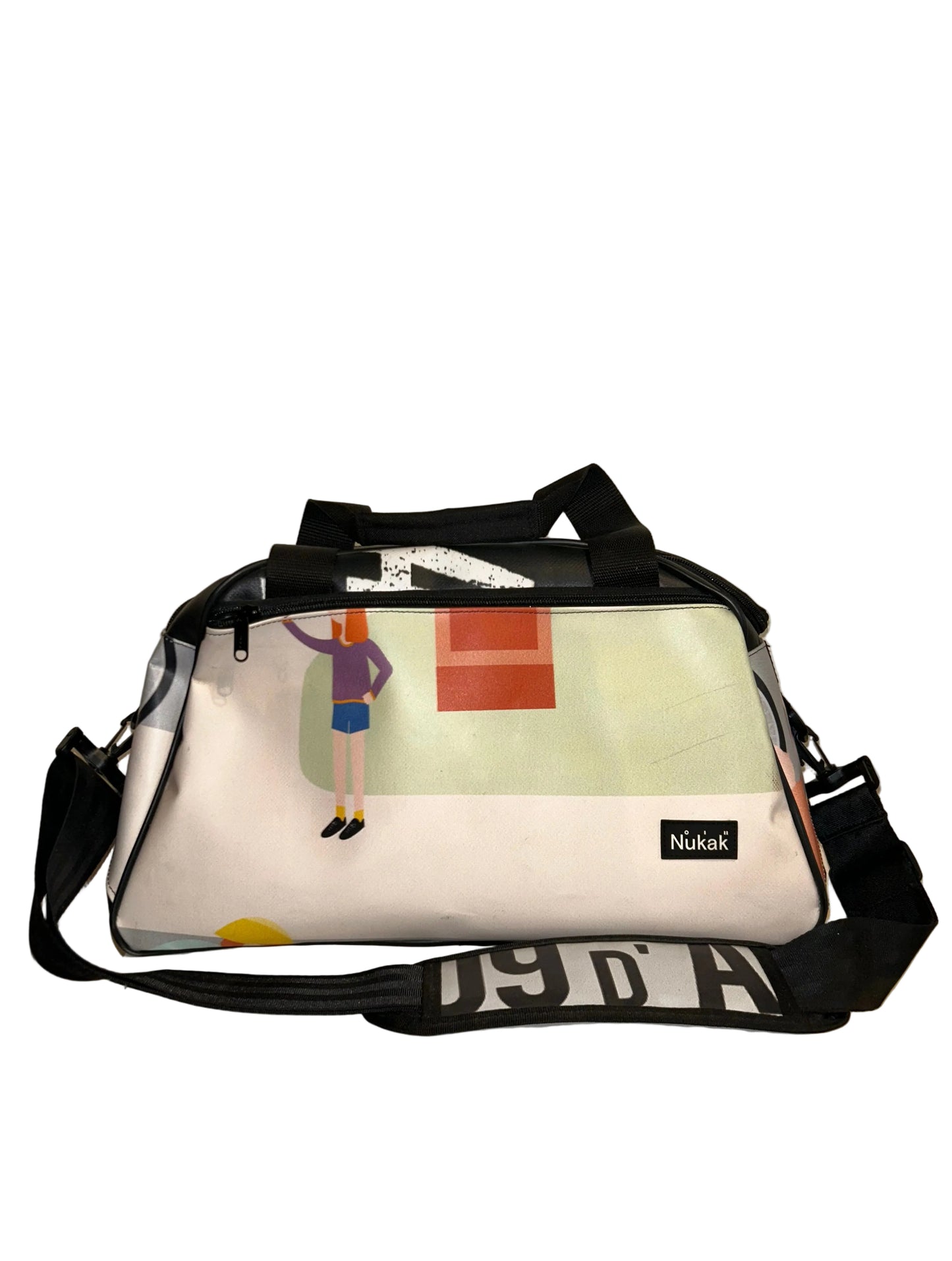 Check Upcycled Travel Bag- by NUKAK