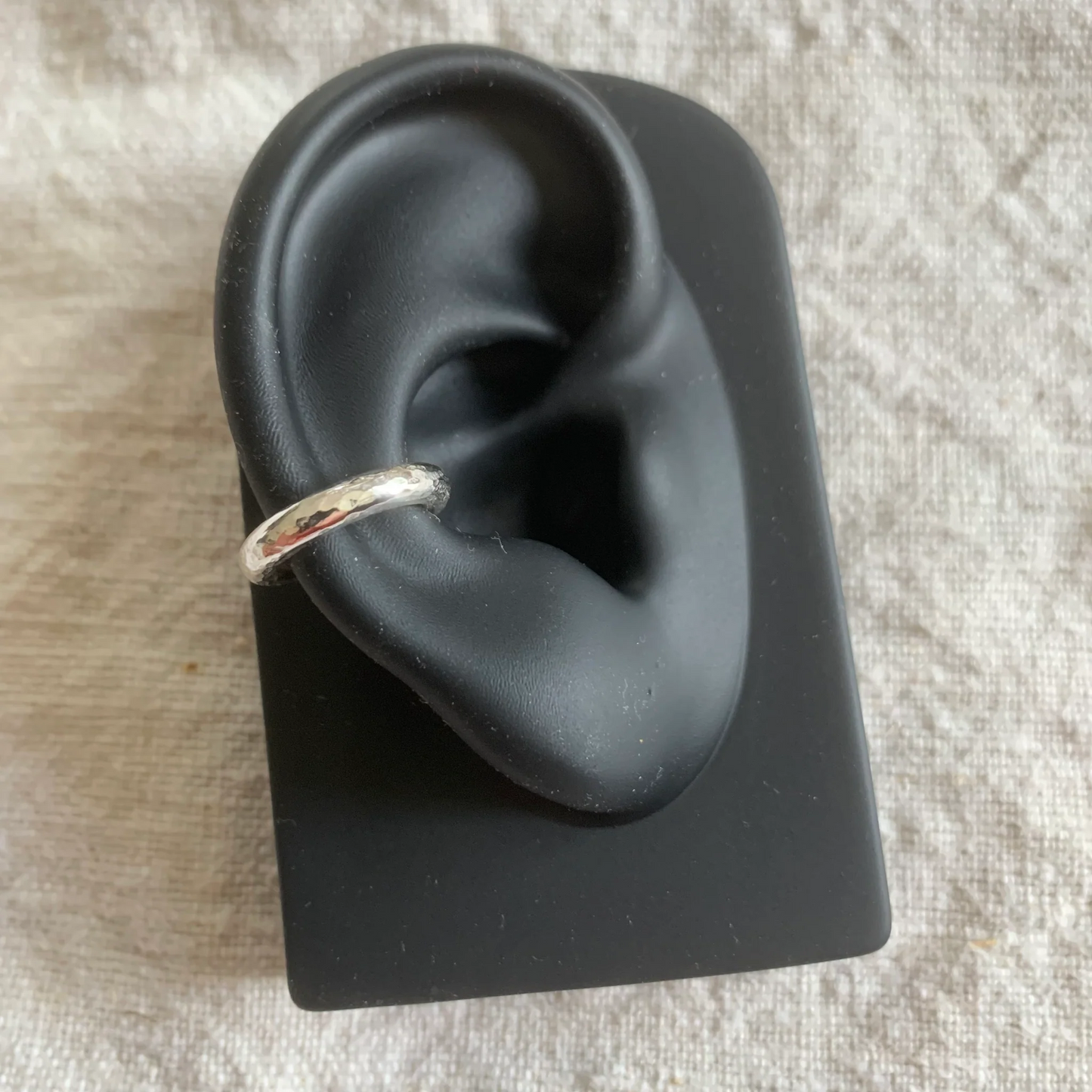 Textured Chunky Earcuff - Silver by Outline Jewellery