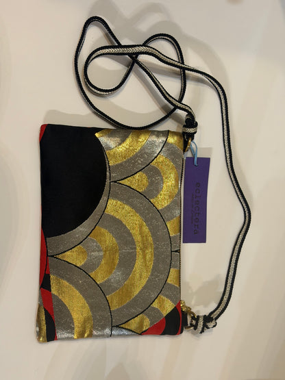 Obi Small Cross Body Bag by Eclectera- gold and silver