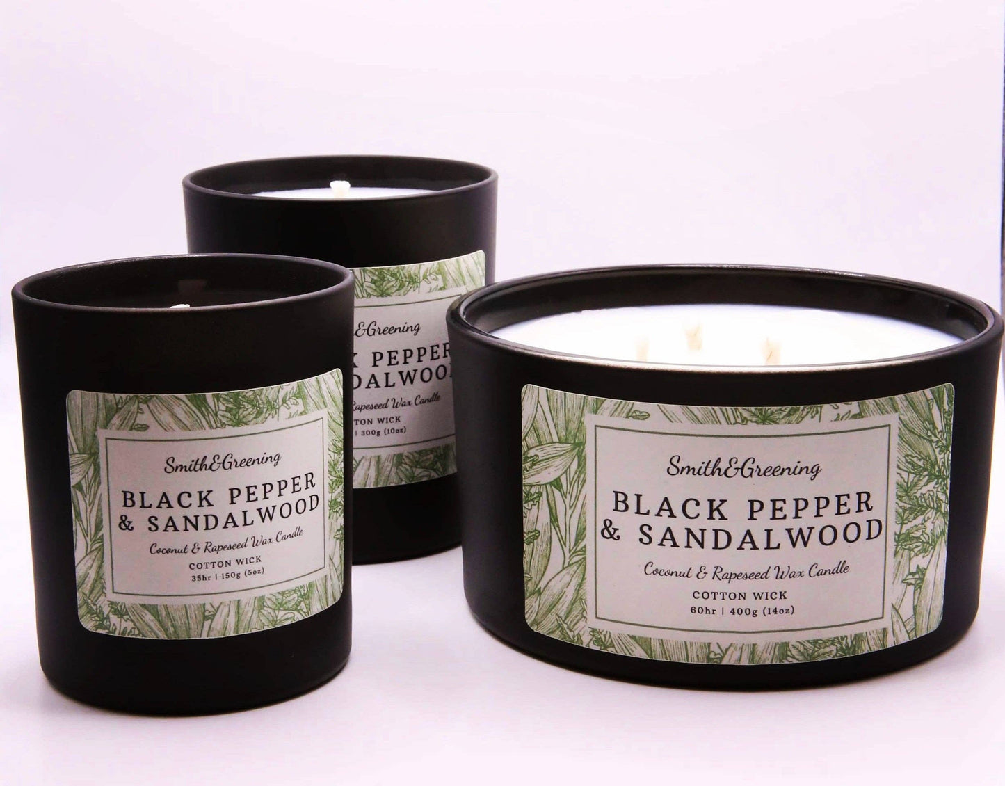 Black Pepper & Sandalwood Candle: Small - by Smith & Greening